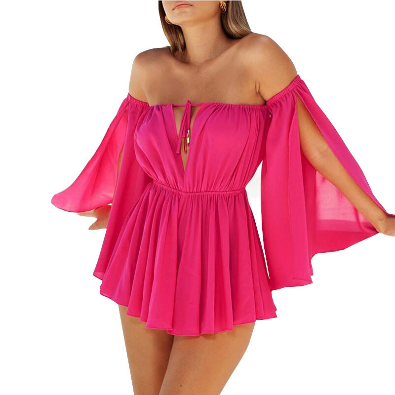 Tube-Top Casual High-Waist Mini Dress