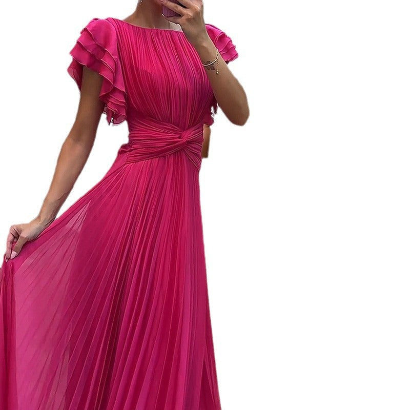 Elegant Fashion Solid-Colour Loose Dress