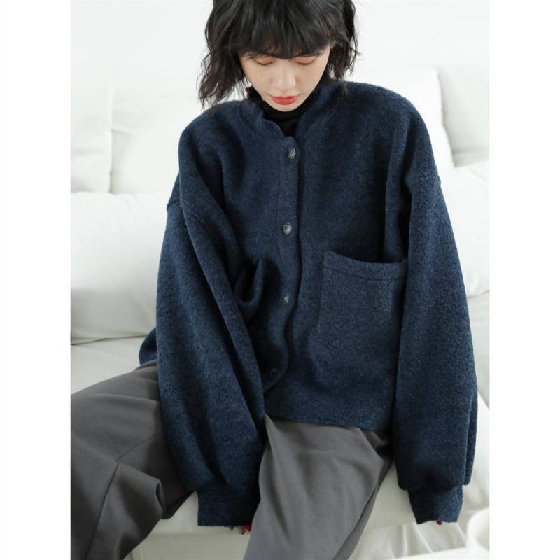 Wild Loose Casual Short Woollen Jacket For Women