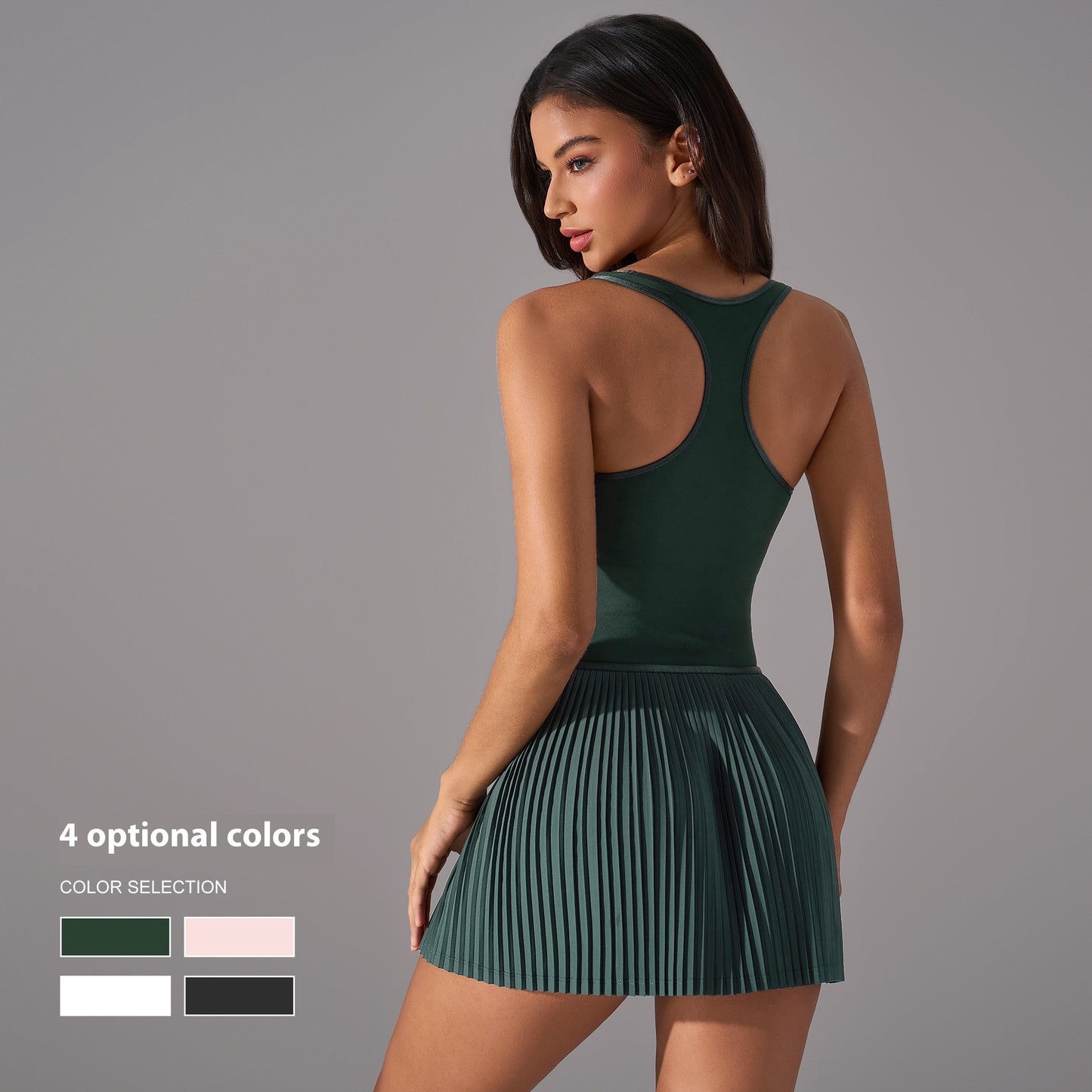 Anti-exposure Tennis Skirt Chest Pad Vest Dress