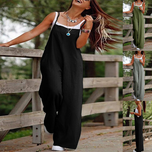Sleeveless Jumpsuit With Pockets