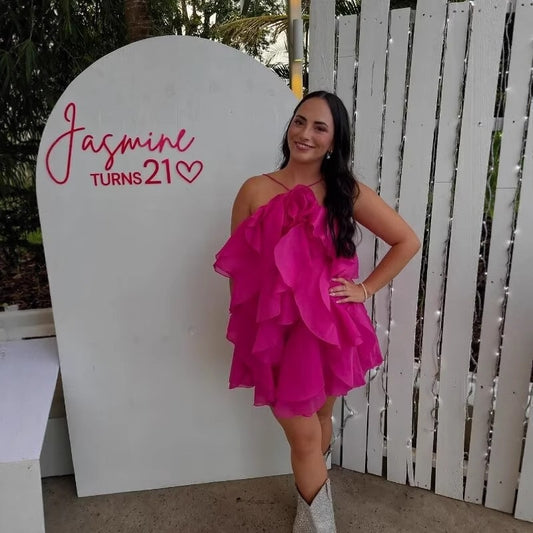 Layered Ruffles Short Dress