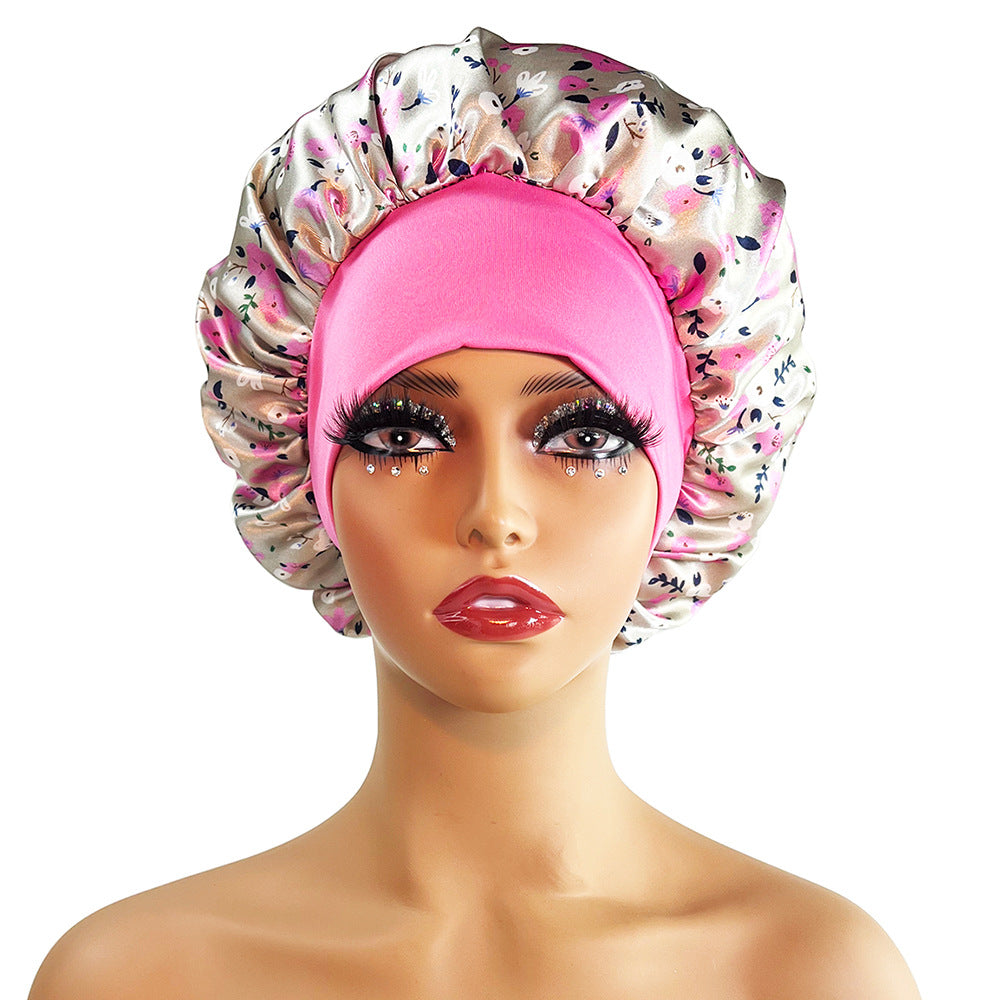 Satin Printing Beauty Shower/Night Cap