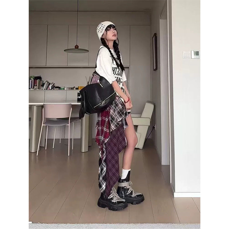 Patchwork Irregular Design Slim-fit Hot Girl Skirt