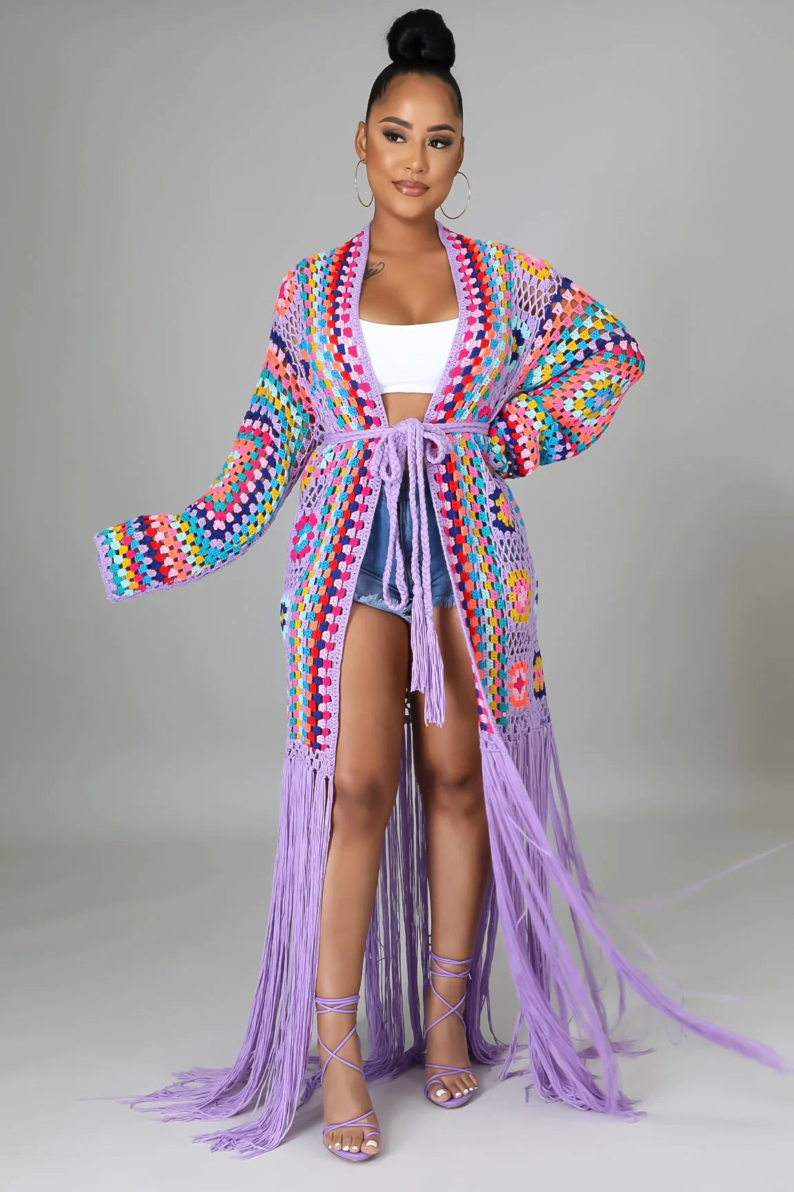 Handmade Crochet Beach Cover-Up Cardigan