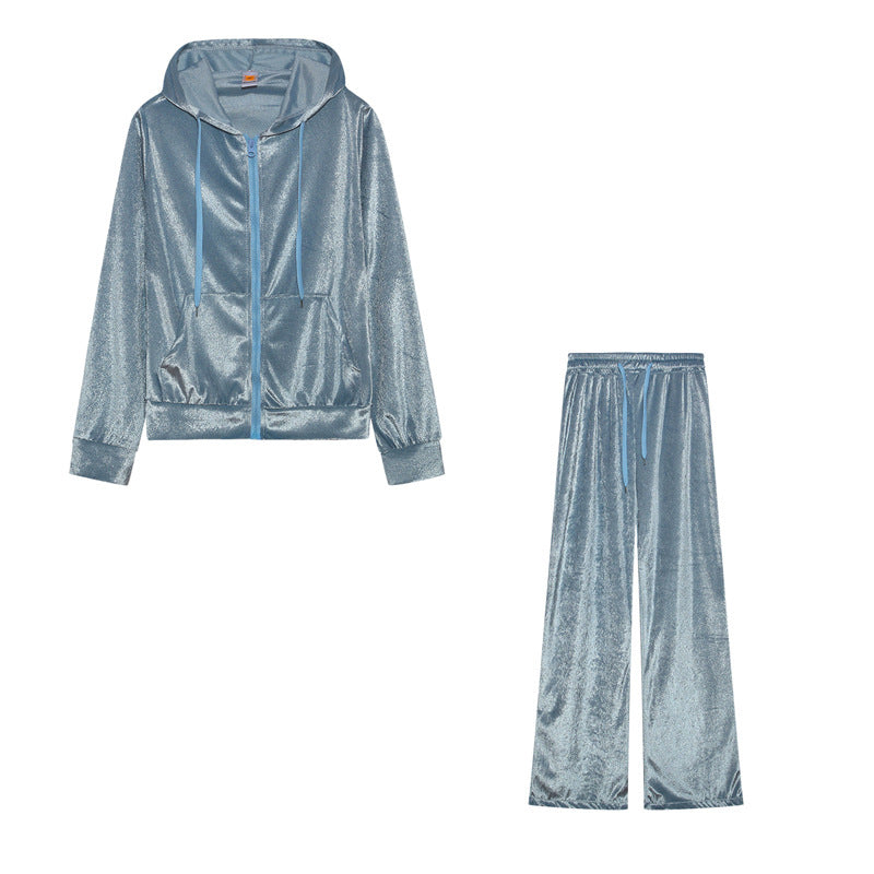 Rhinestone Velvet Sports & Leisure Outfit