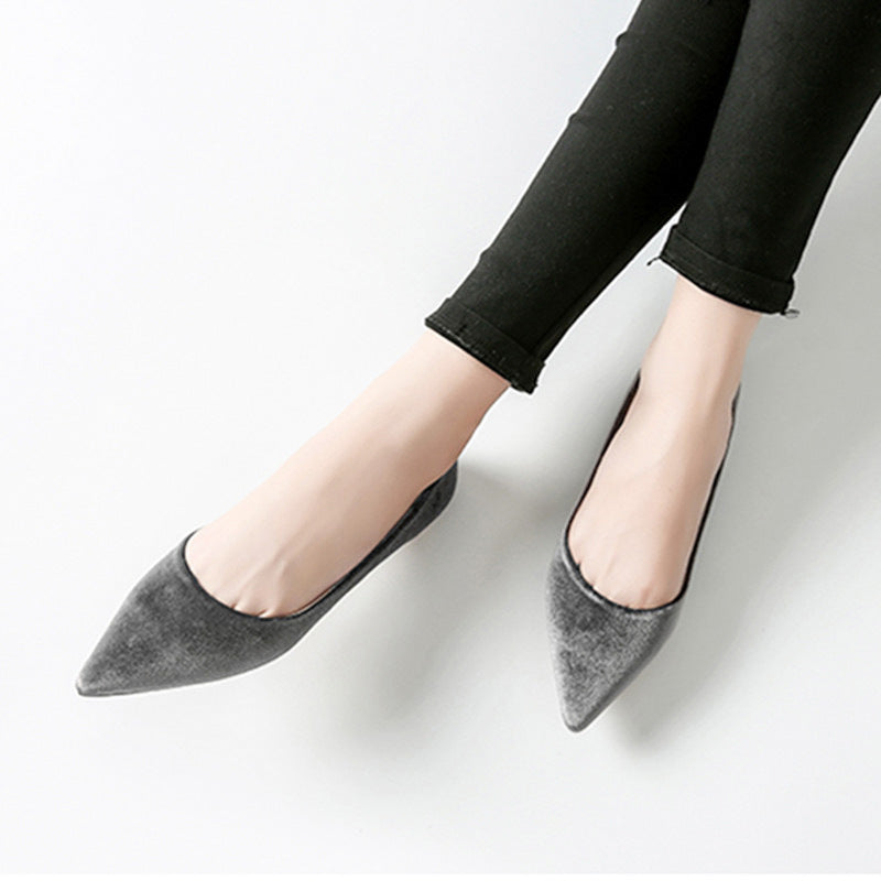 Pointed-Toe Shallow Mouth Shoes For Women