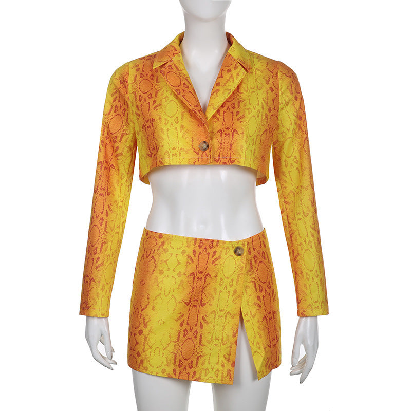 Women's Snakeskin Blazer Outfit