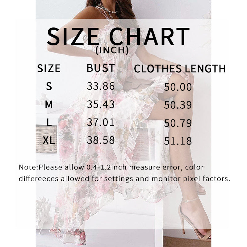 Spaghetti-Strap Flowy Fairy-Style Dress - US Only