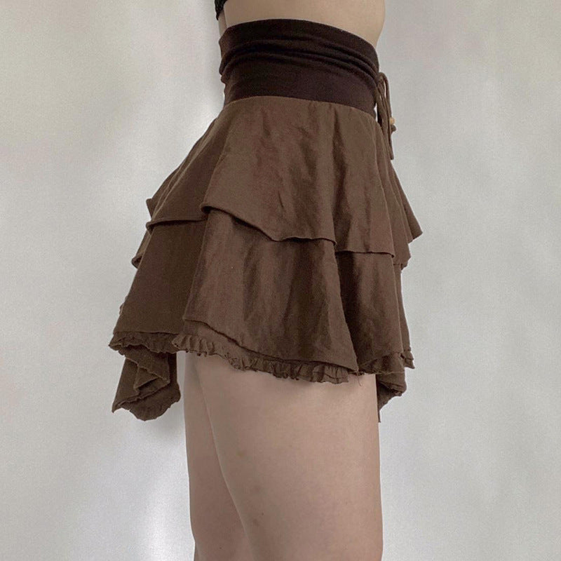 Wandering-Style Retro High Waist Skirt