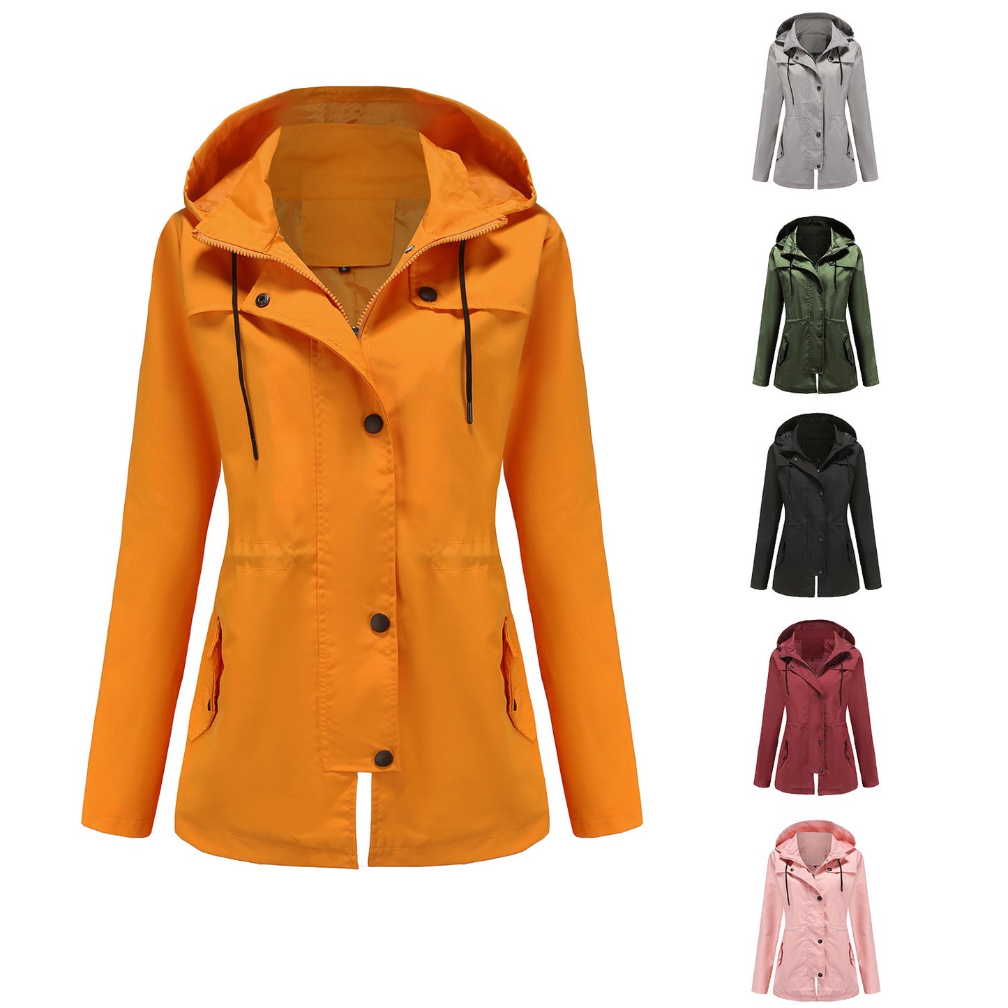 Women's Mid-Length Hooded Coat