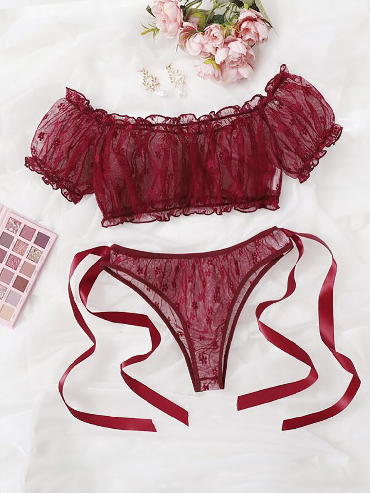 Lace Pure Desire Tube-Top Lingerie Set