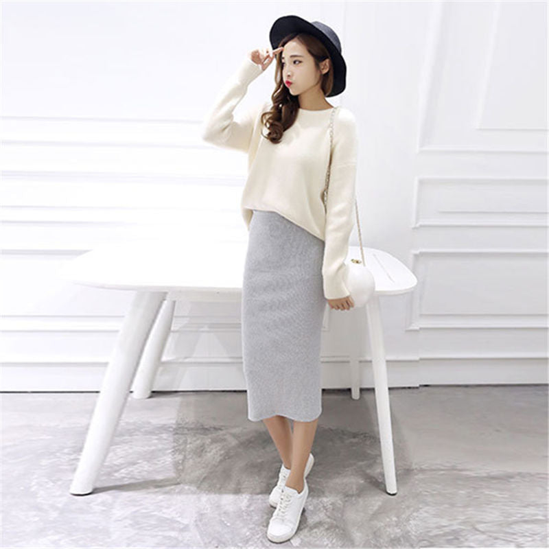 High-Waist Pencil Skirt