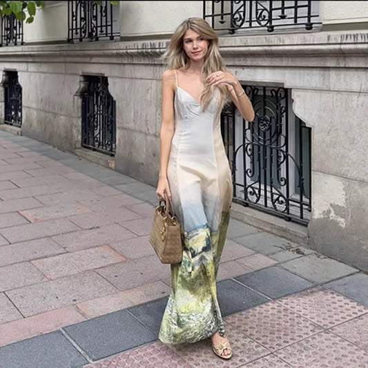 Vintage Royal-Style Long Dress