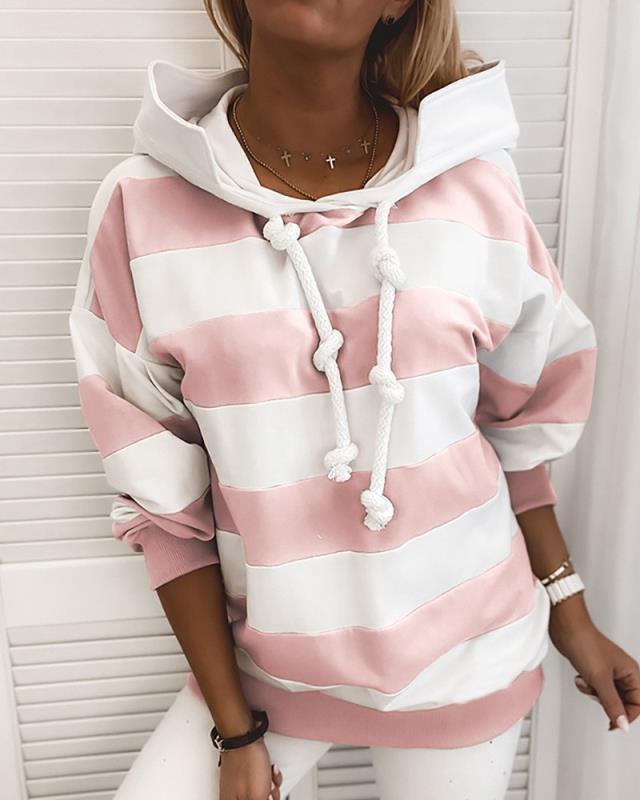 Women's Long-Sleeved Striped Thin Sweater