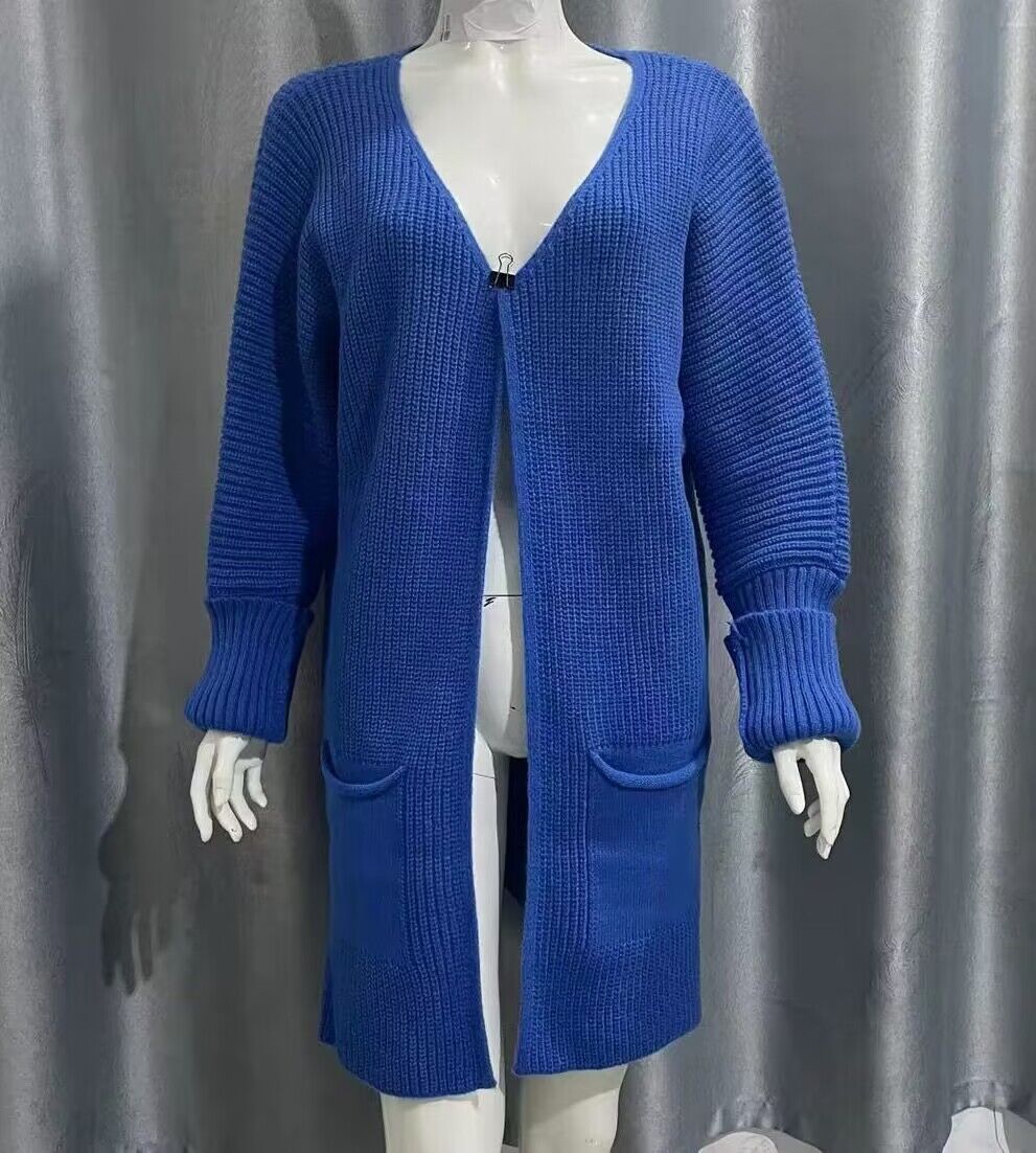 Loose Knitted Midi Sweater Coat