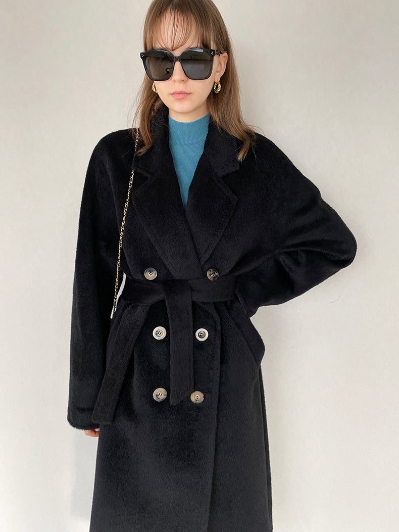 Women's Mid-Length Winter Thick Woollen Cashmere Coat