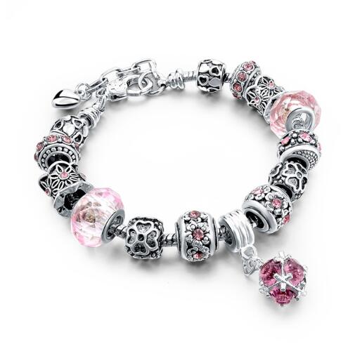 Crystal Beads Bracelets & Bangles - Snake Chain Charm Bracelets For Women