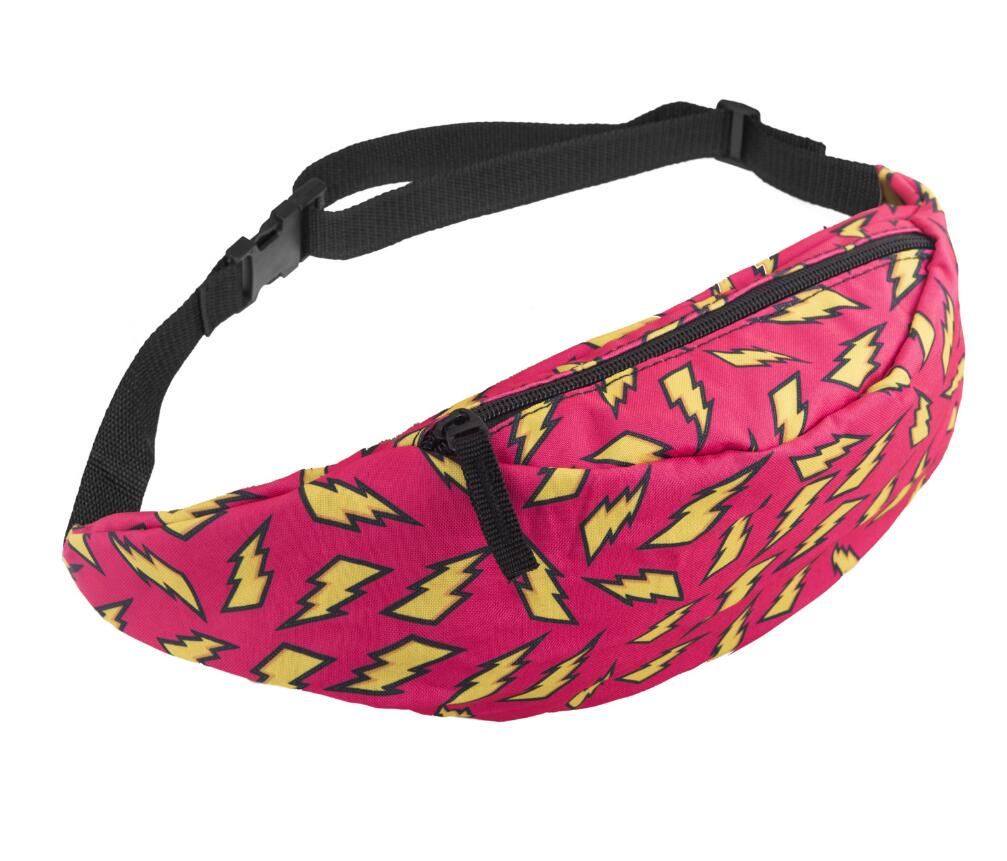 Printed Waist Zipper Bag