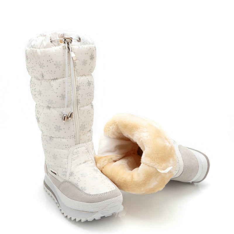 Warm Thick-Fur-Heel Boots For Women