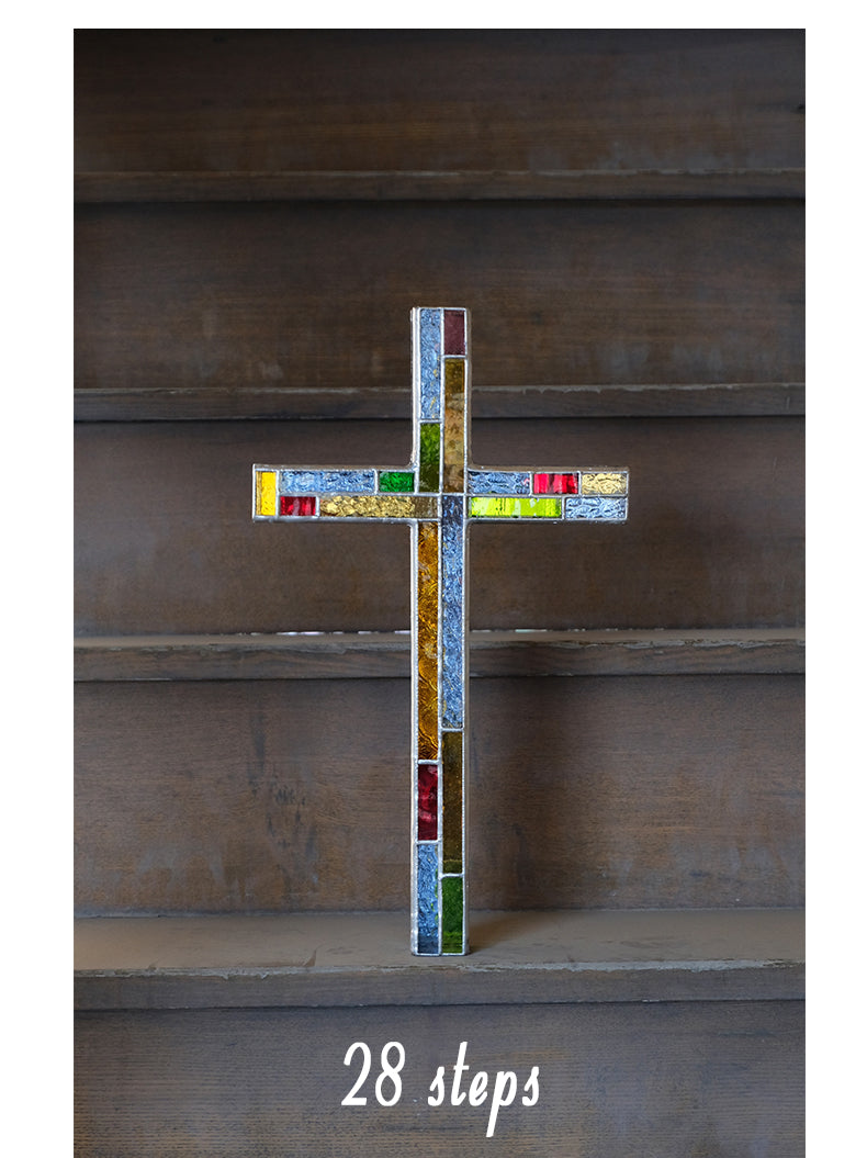 Nordic-Style DIY Rainbow Cross Charm Jewellery Connector