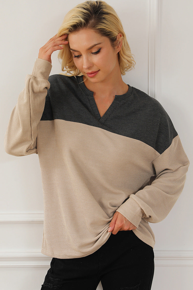 Long-Sleeve V-Neck Pullover