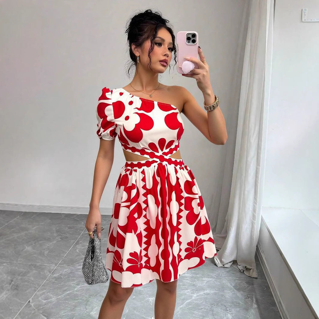 Breathable Hollow-Waist Short Dress