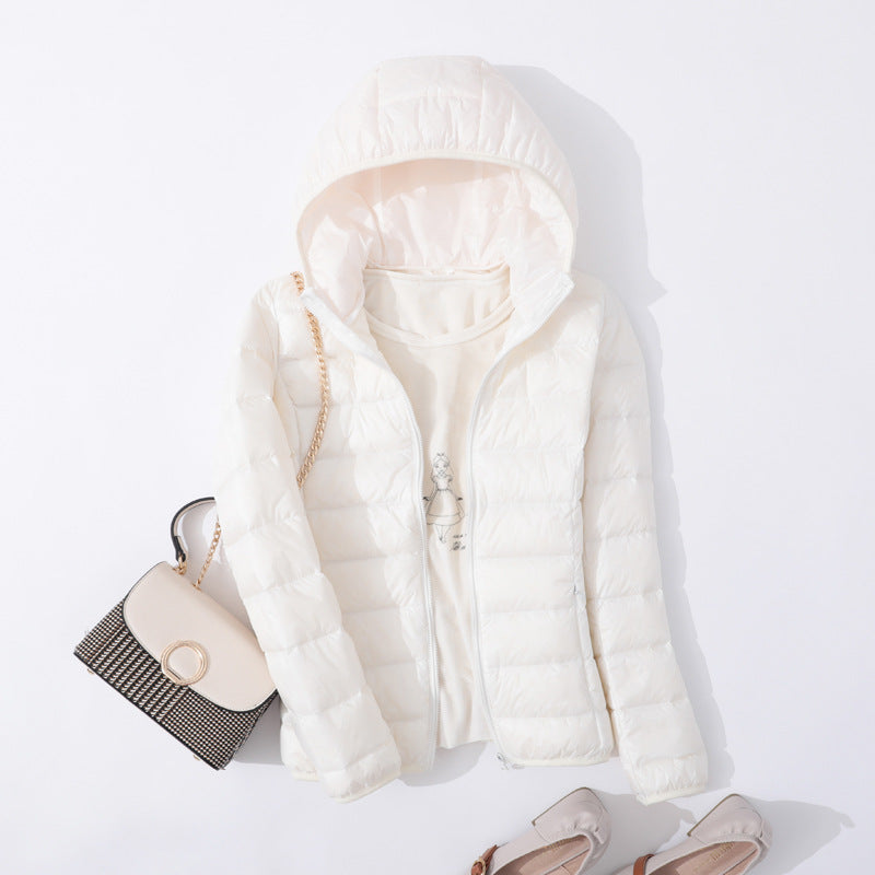 Slim Slimming Portable Short And Thin Down Jacket Women