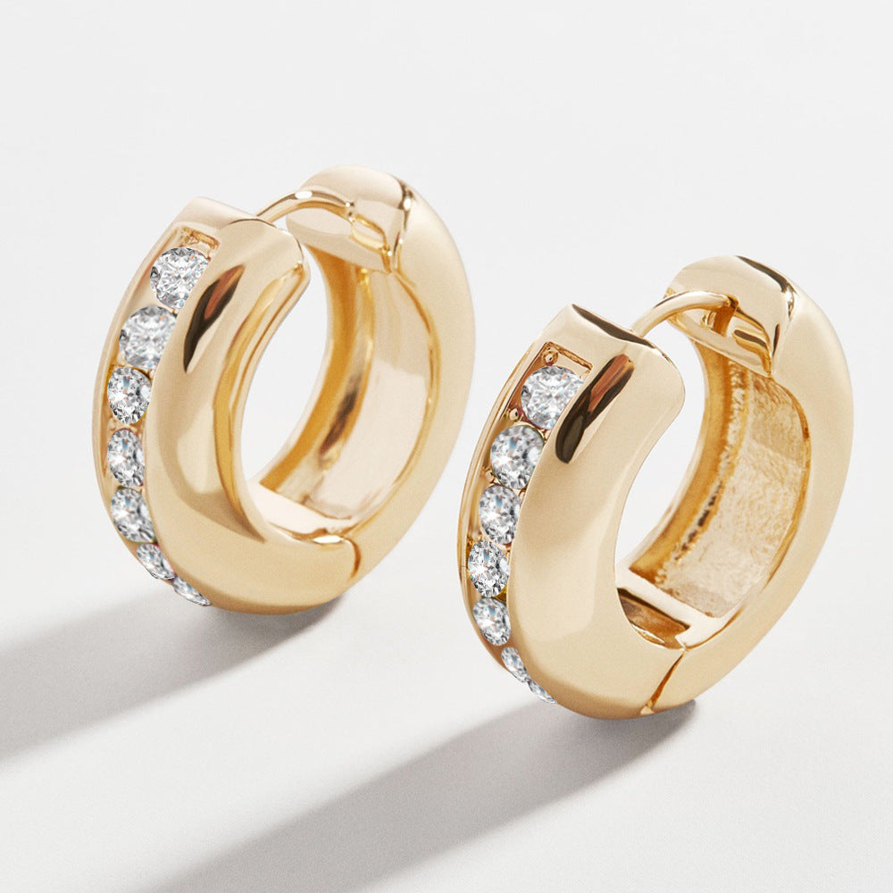 Women's Diamond Single-Hoop Earrings