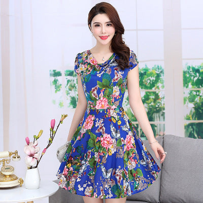 Flower-Patern Mini Dress