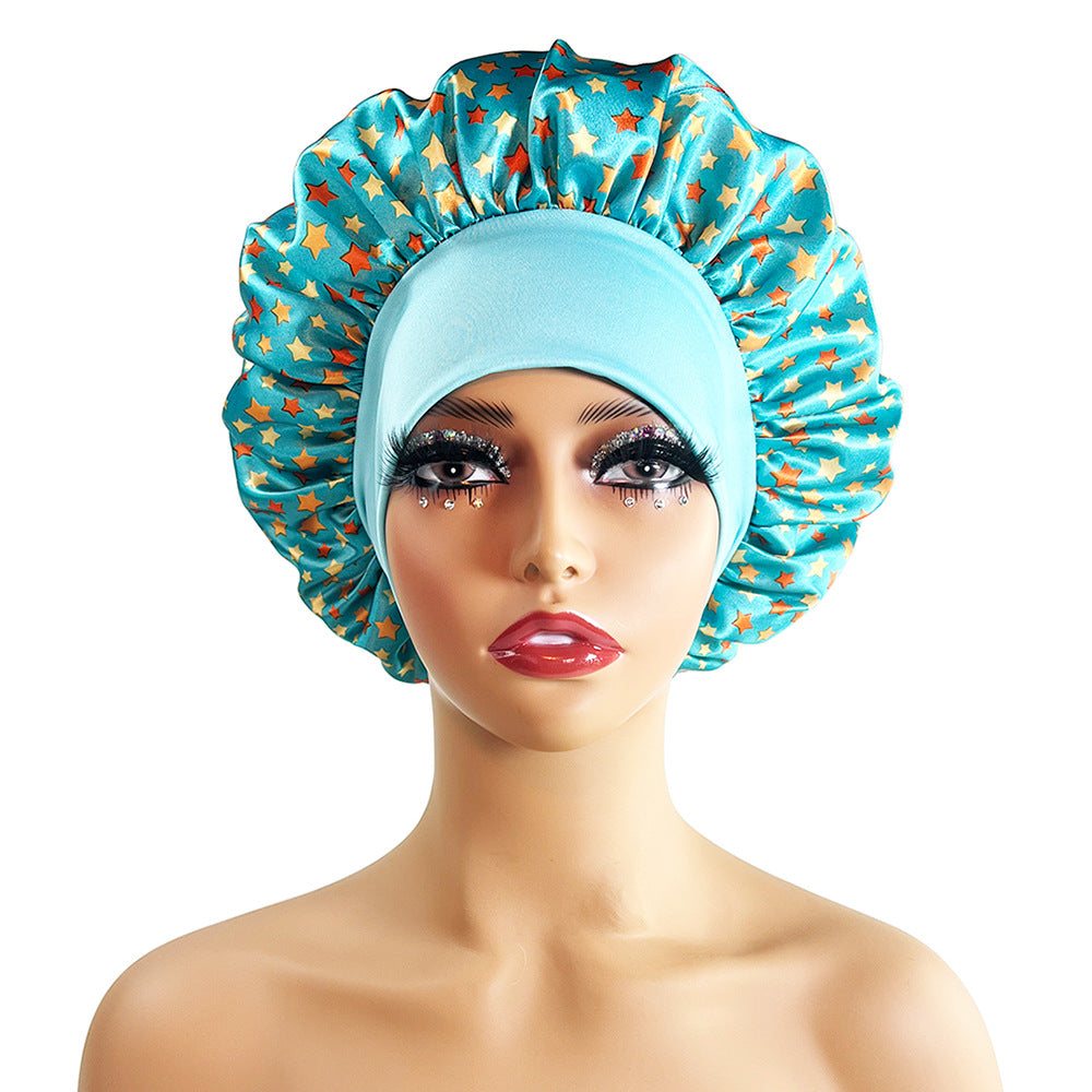 Satin Printing Beauty Shower/Night Cap