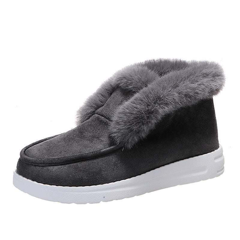 Plush Fur Ankle Winter Snow Boots for Women