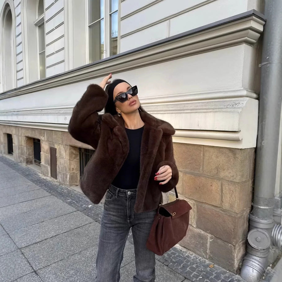 Women's Fluffy Faux Fur Jacket