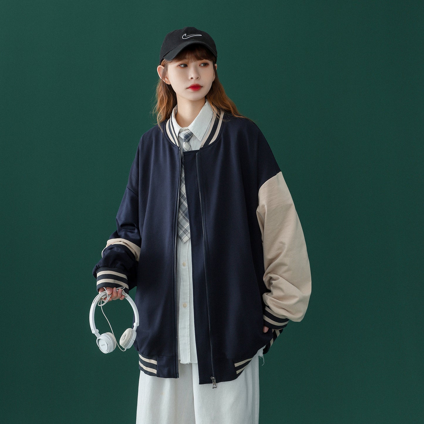 Women's Original Niche Baseball Design-Sense Sweater Jacket