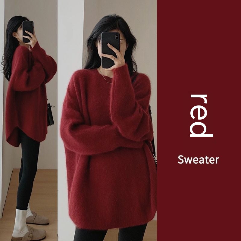 High-Grade Versatile Soft Glutinous Knitted Women's Sweater