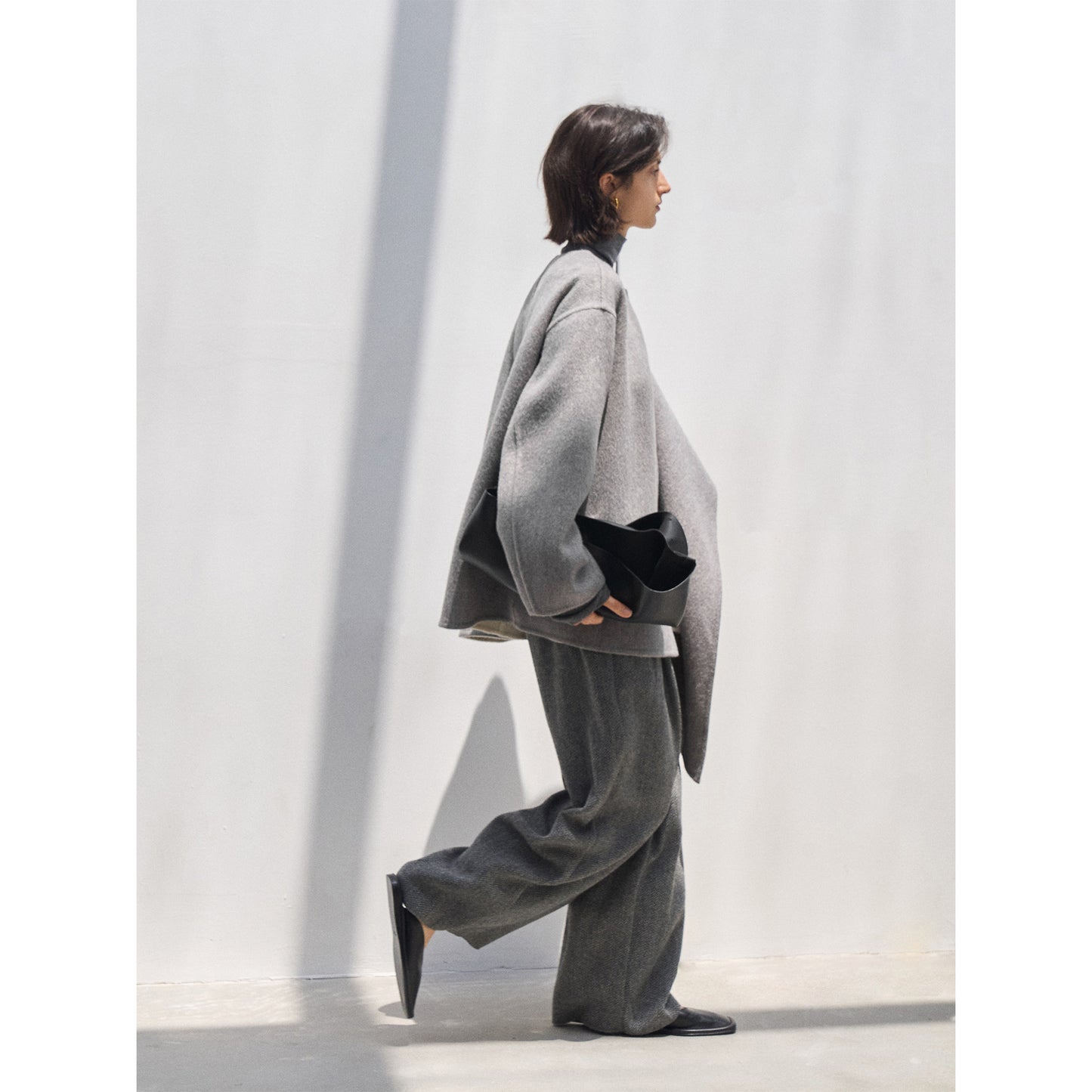 Large Scarf Woollen Shawl Coat