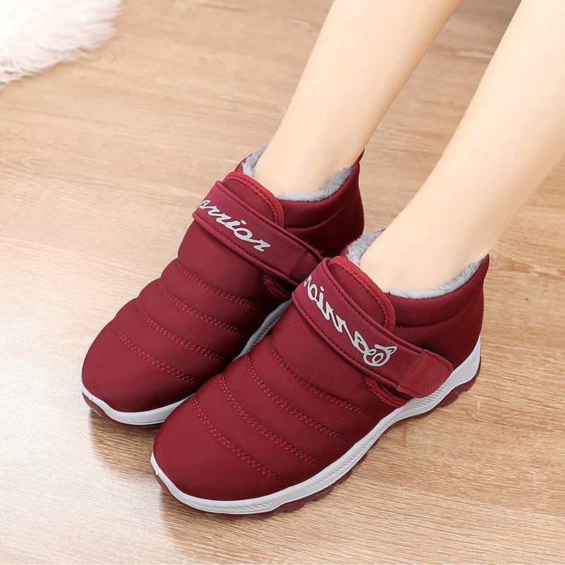 Round-Toe Flat-Heel Cotton Shoes