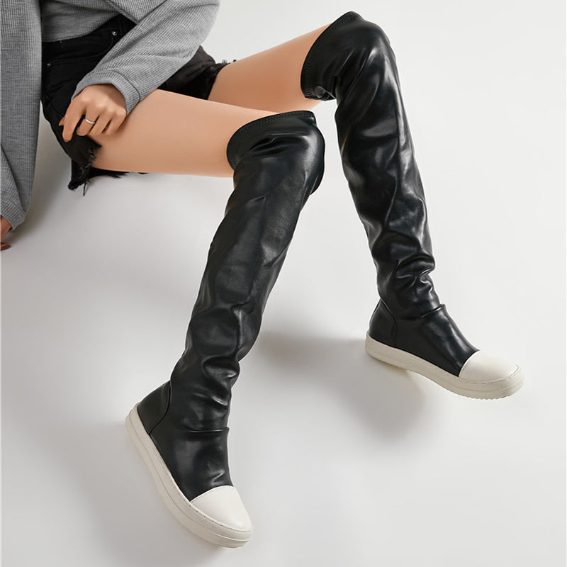 Women's Waterproof Platform Long Boots