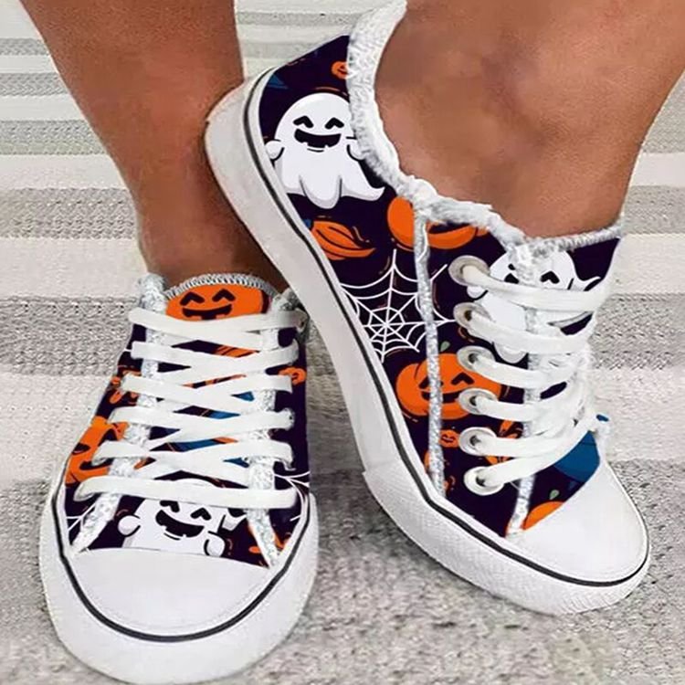 Graffiti Print Canvas Shoes