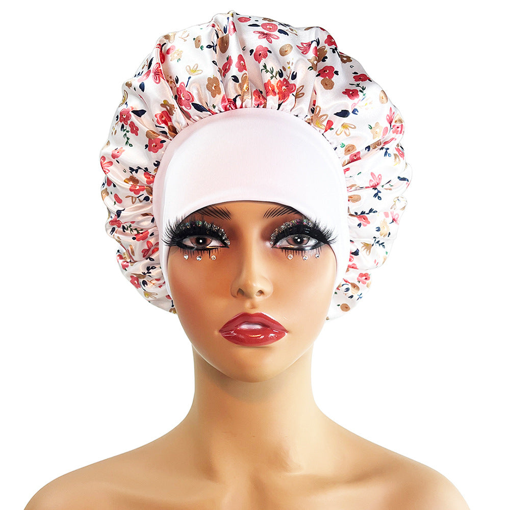 Satin Printing Beauty Shower/Night Cap