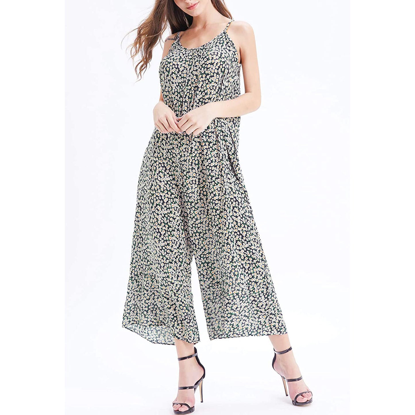 Sling-Pocket Casual Wide-Leg Jumpsuit