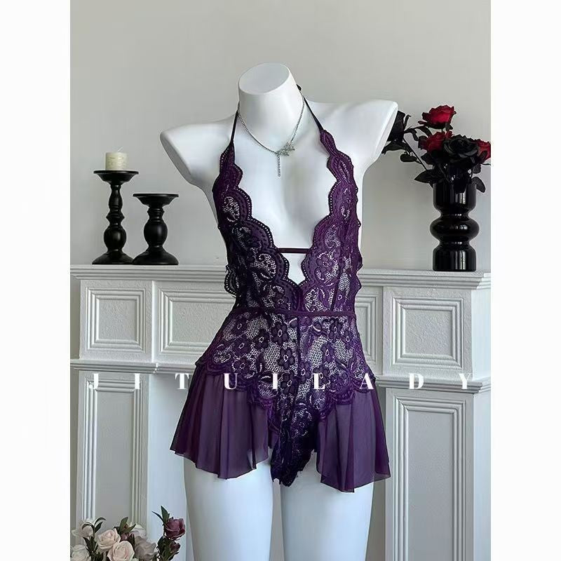 Charming Fairy Spaghetti-Strap Lingerie Nightdress