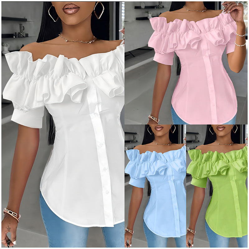 Off-Shoulder Ruffled Blouse