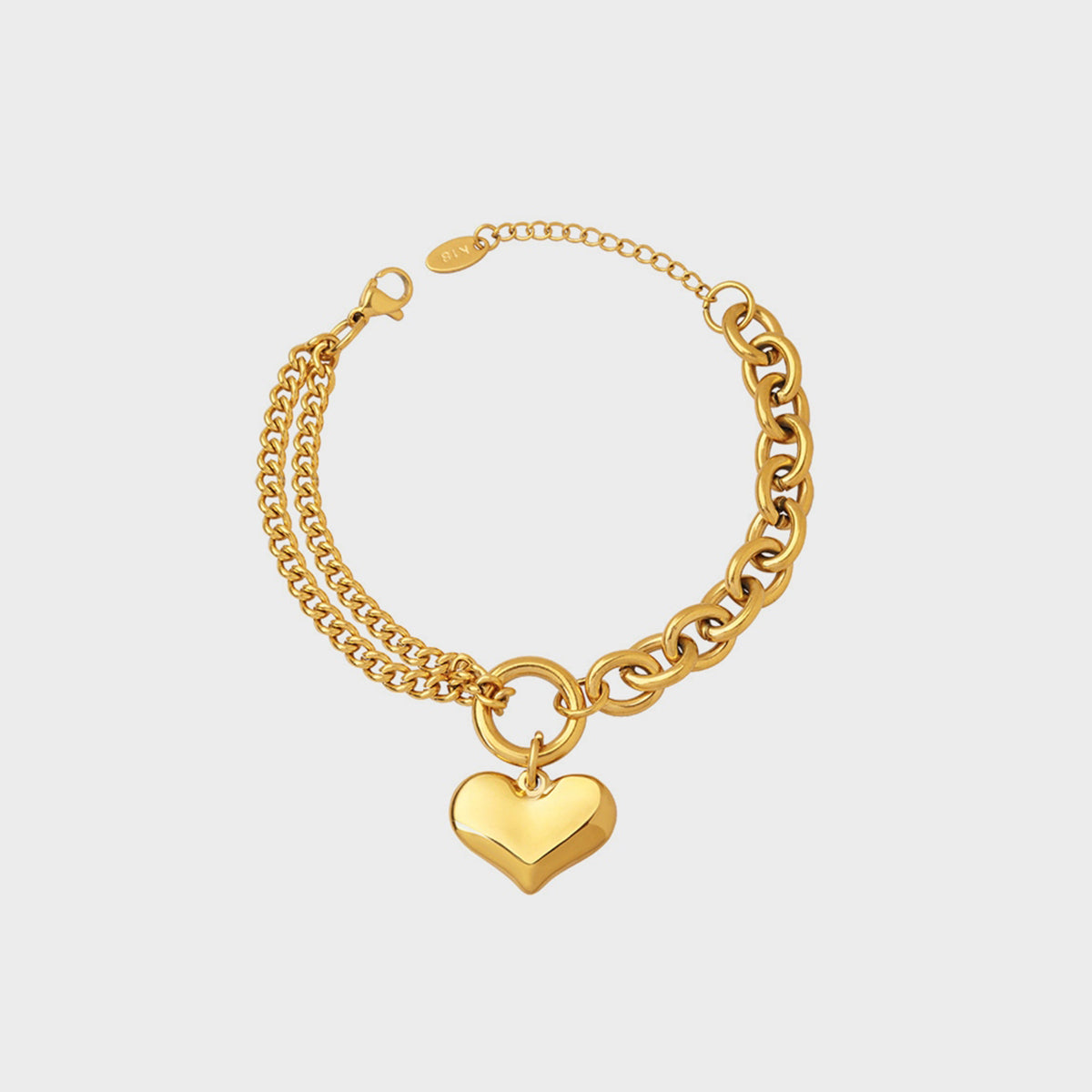 Half Chunky Chain Titanium Steel Bracelet - US Only
