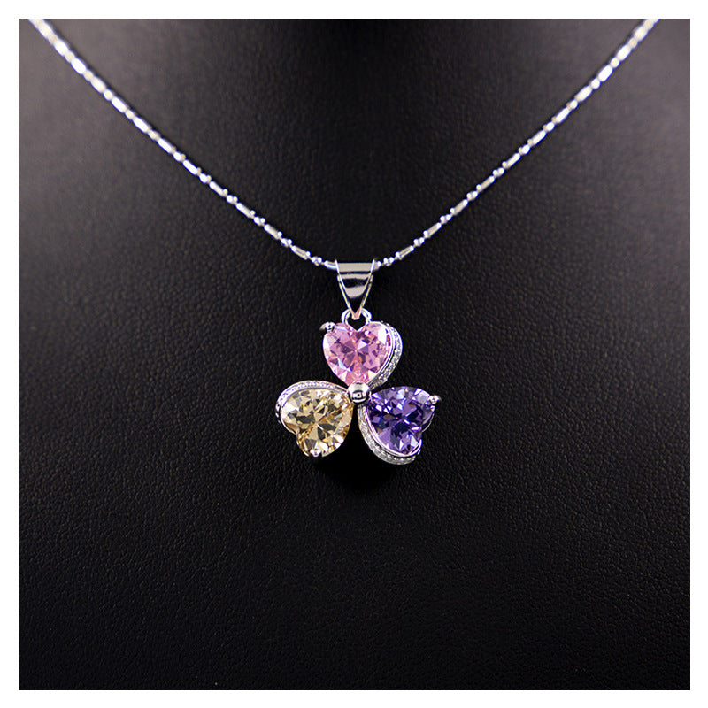 Clover Zircon Diamond Jewellery Set For Women