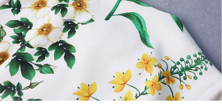 Summer Short-sleeved Floral Dress Pear Shape