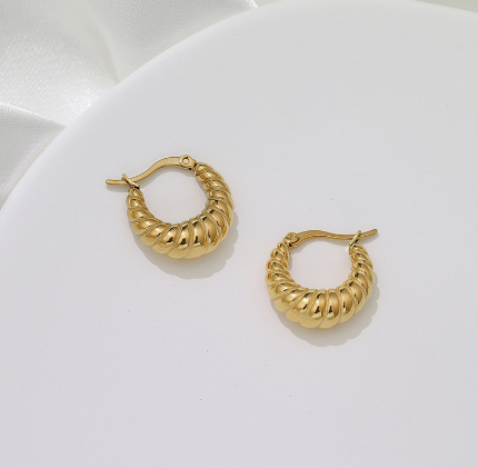 Women's Croissant Hoop Earrings