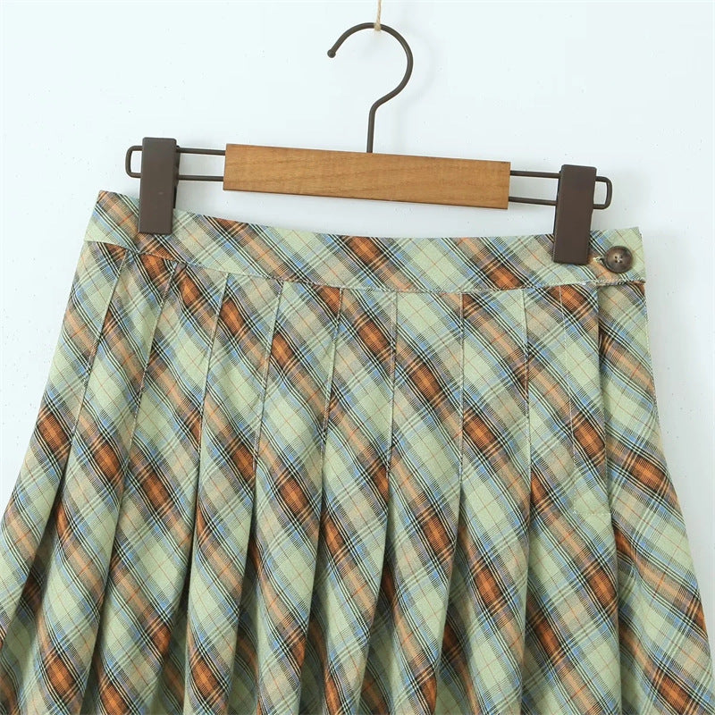 Low-Waist Retrol Long Skirt