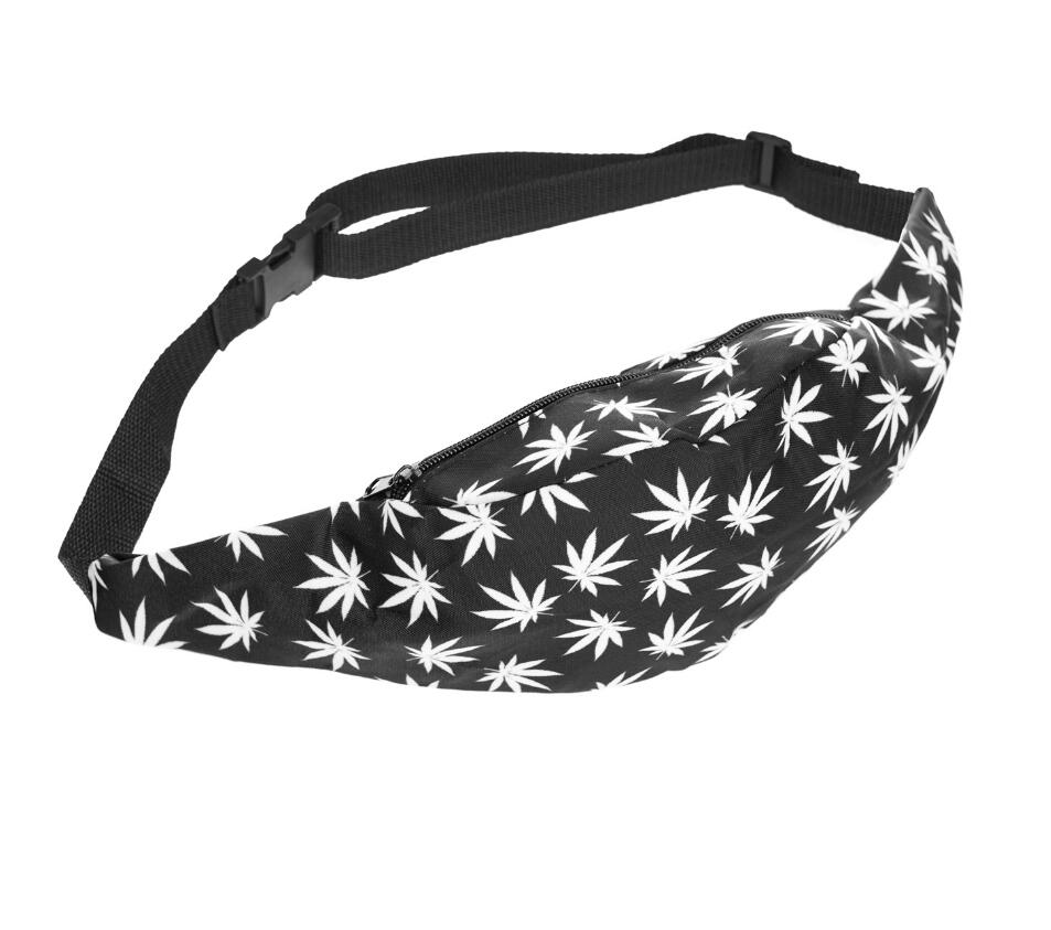 Printed Waist Zipper Bag