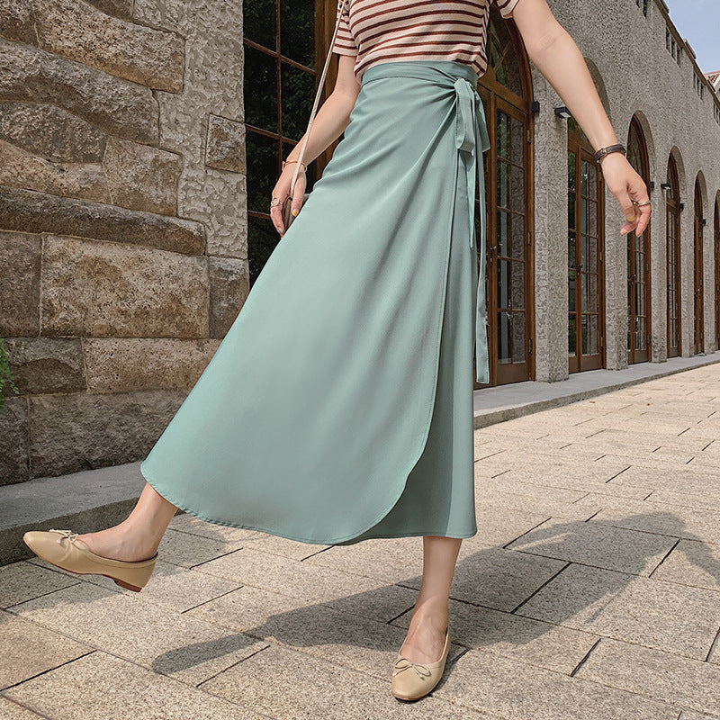 One-piece lace-up skirt
